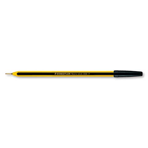 Penna a sfera Staedtler Noris Stick 434 punta F nero - conf. 20 pz - 434 F-09